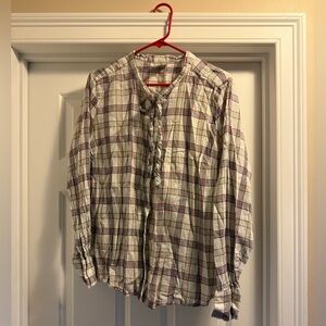 St. John’s Bay Plaid Button Up Shirt, XL